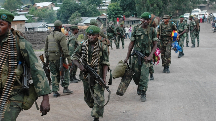 The Congolese National Armed Forces (FARDC) reinforce their positions around Goma following a second day (21 May 2013) of fighting against M23 elements in the town of Mutaho, about 10 km from Goma
