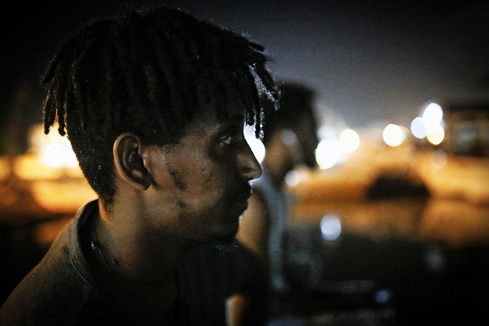 Profile of an Eritrean asylum seeker who recently arrived from Eritrea through Libya, waits in Lampedusa before being transferred to Sicily.