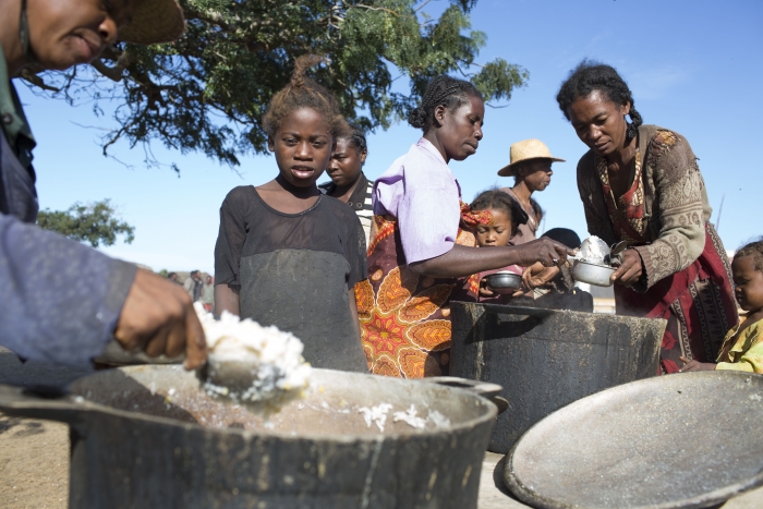 Food aid distribution southern Madagascar