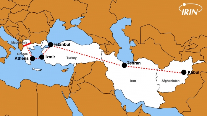 Afghans' journey towards Europe