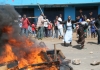 Opposition supporters in Kenya demonstrate against the current Government, Mathare, Kenya. January 2008. Post election violence has erupted in Kenya following the announcement of the poll results by the Electoral Commission naming president Mwai Kibaki as