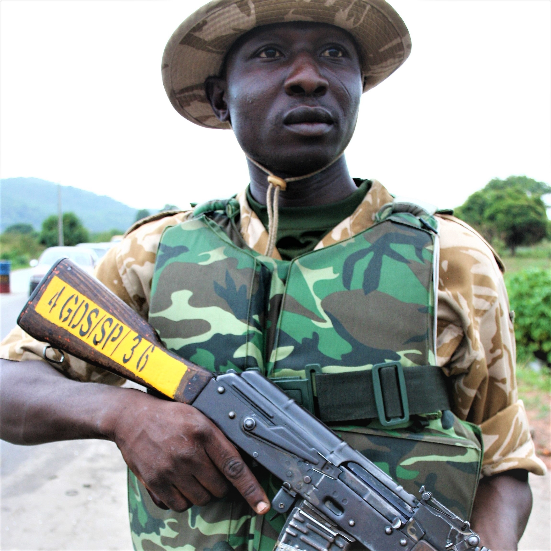 Nigerian soldier Jos