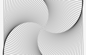 A spiral drawn with an iterative turtle-graphics algorithm