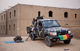 Malian soldiers in Timbuktu