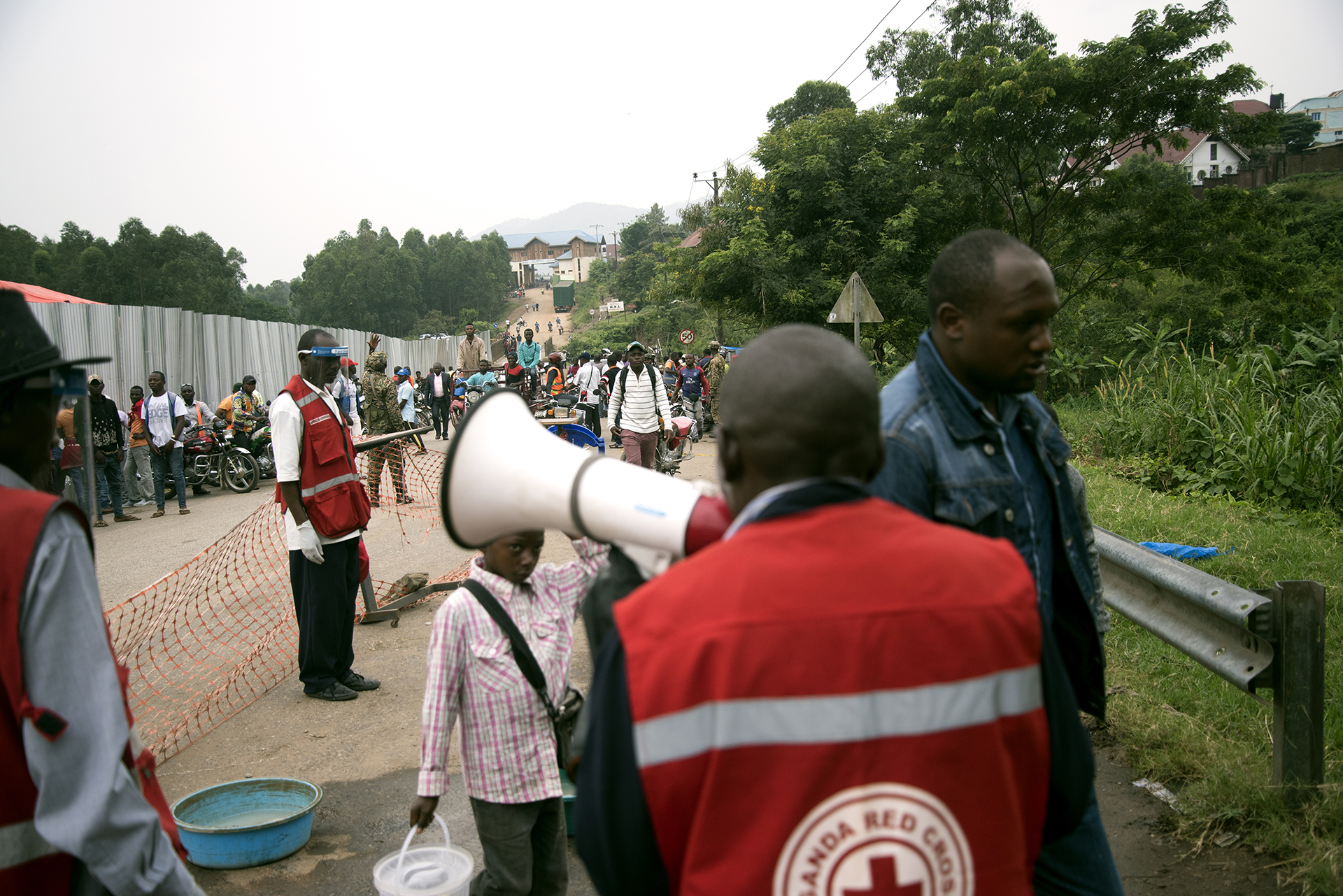 Photo of Ebola screening in Uganda and Congo