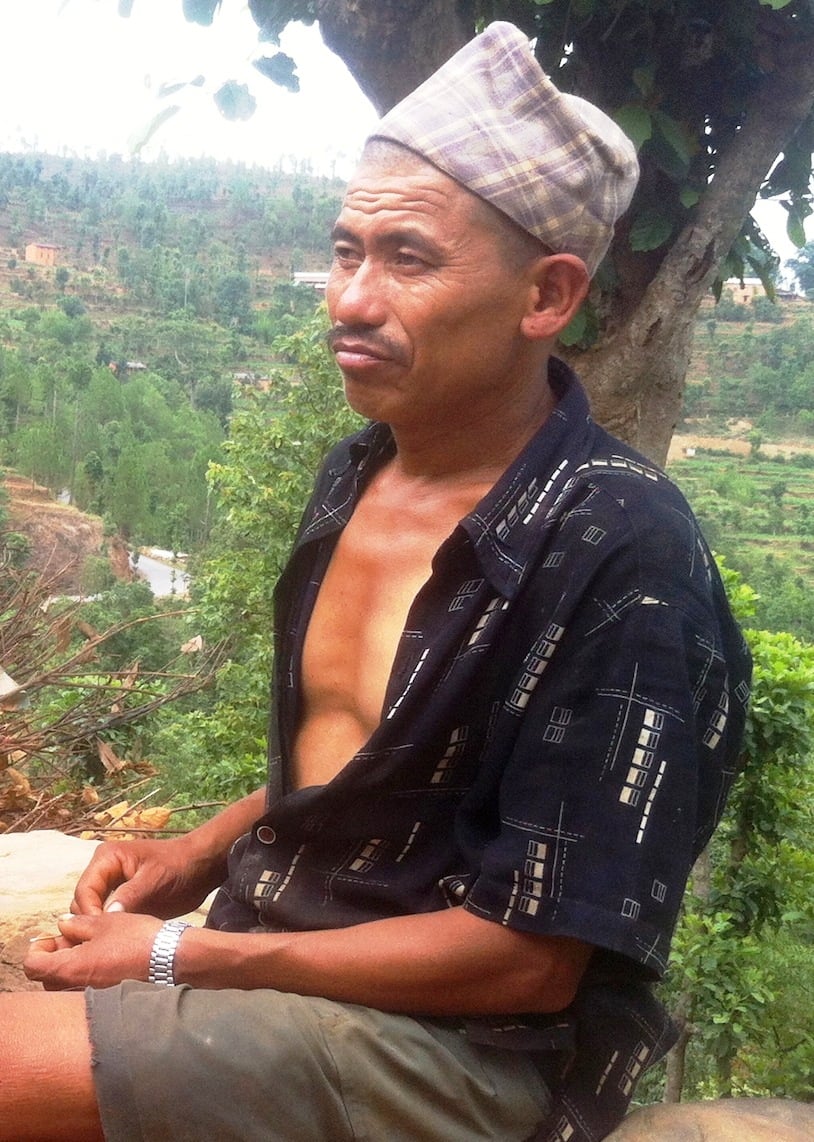 Manbahadur Tamang – Agriculteur au Népal Maize farmer Manbahadur Tamang, 40, is struggling to feed his family after losing his maize crop to monsoon rains in June 2012 in rural Sindupalchok District