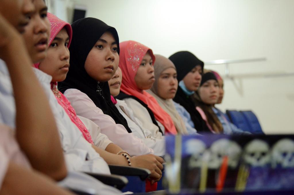 Did the Khmer Rouge commit genocide? Students including members of the ethnic Cham Muslim minority visited the war crimes tribunal in Cambodia in March 2013