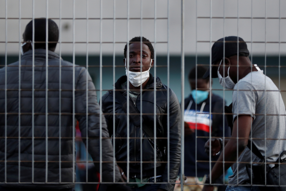 Migrants at a reception centre in Rome