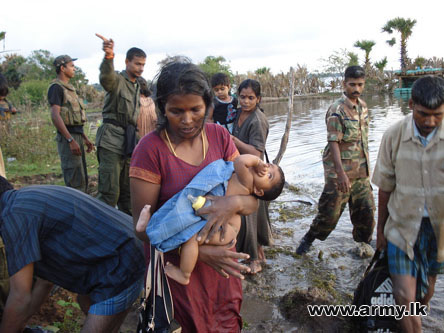 Thousands of Tamil civilians have fled southward to government-controlled areas