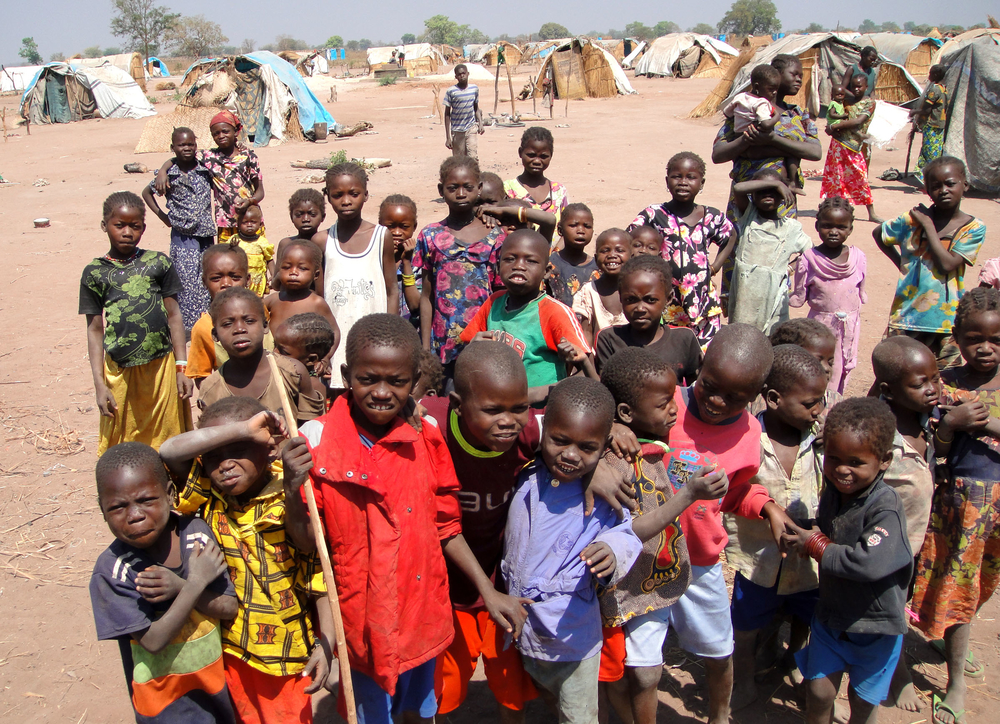 Children in an IDP camp in Kabo, Northern CAR