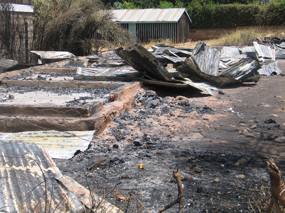 Burnt houses in Isiolo after inter-ethnic clashes