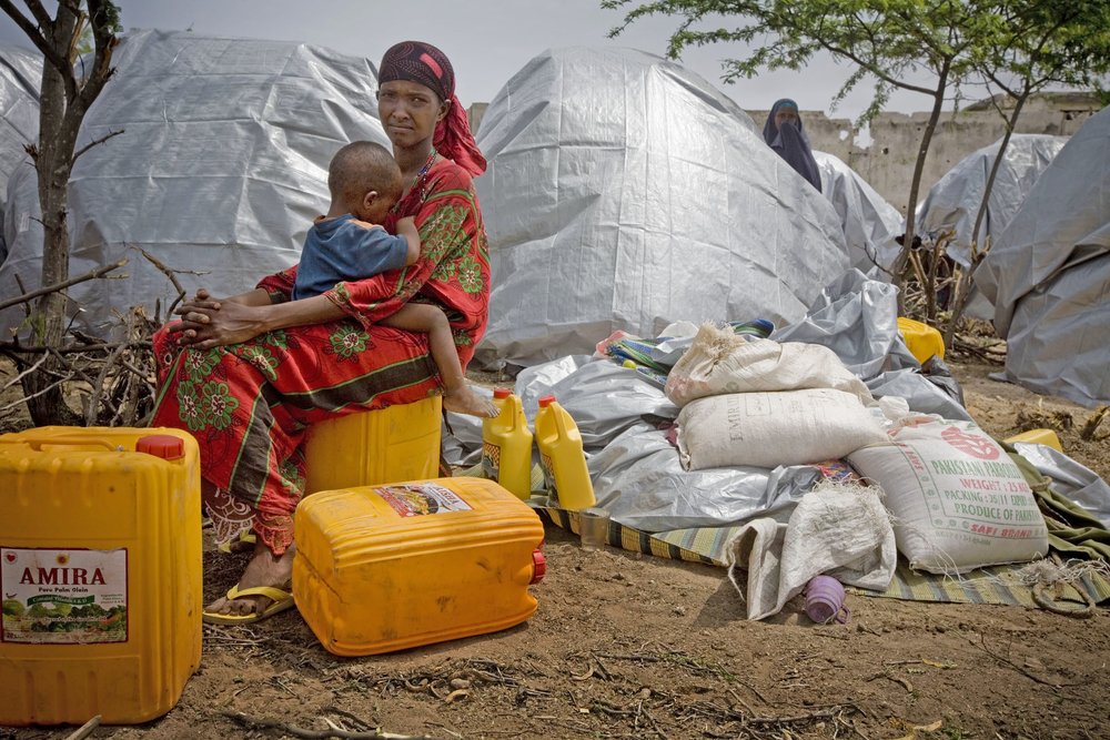 IDPs in the Wardhiglay area of Mogadishu, Somalia