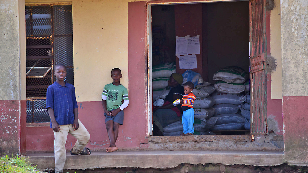A shop in Swaziland’s eastern Lubombo District sells fertilizer, but many local farmers cannot afford to buy it