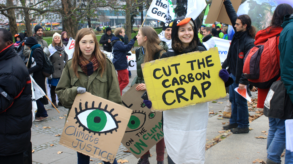 Activists march for climate and social justice in Warsaw’s streets urging action at the UN climate talks being held there