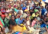 Burundian refugees on Kagunga Beach. 60 percent of registered Burundian refugees are women and children; about 10 percent of children are unaccompanied or separated from their parents.