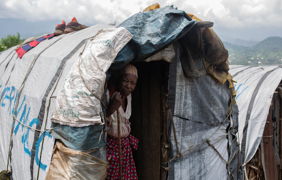 A camp for internally displaced people in the eastern town of Minova