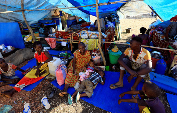 Ethiopian refugees at Um Rakuba camp in Gedaref state, Sudan, 11 December 2020.