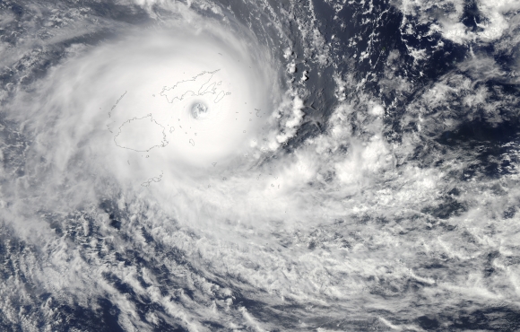 Satellite image of Cyclone Winston