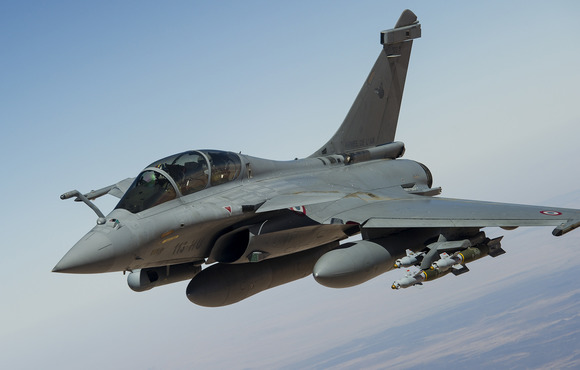 A fighter jet in flight