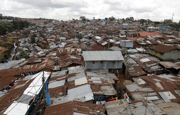 Kibera slum in Nairobi, Kenya