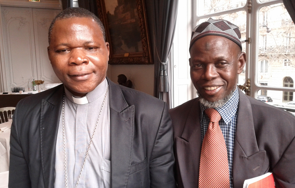 CAR Roman Catholic Archbishop Dieudonne Nzapalainga and Imam Omar Kabine Layama
