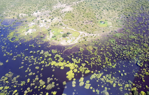 Aerial view of flooding in South Sudan