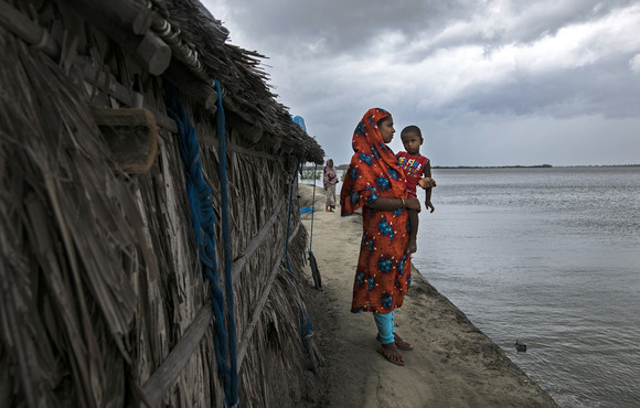 Ruksana Akter, 25, watches as Cyclone Yaas approaches Bangladesh’s coast in May 2021.