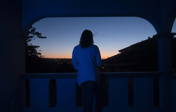 Alejandra looks out at Tijuana