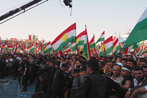 Before the referendum, Kurdish patriotism ran high and thousands attended a pro-independence rally in Erbil in September 2017.