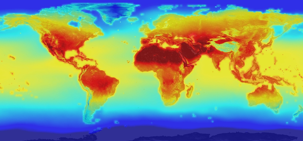 NASA climate change map