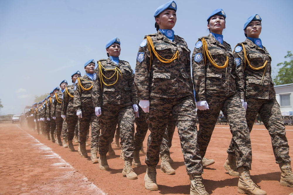Female Mongolian peacekeepers in South Sudan