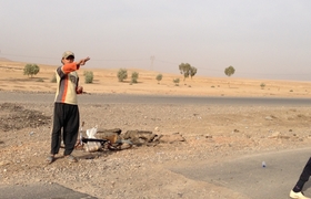 Child in desert