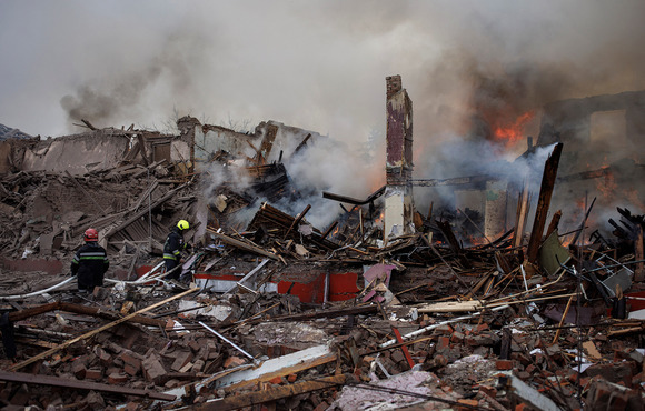 Like many people with disabilities, the author and her parents — all of whom are blind — could not reach bomb shelters in Kharkiv. They finally evacuated despite continued bombardment, which included a missile attack that left rubble near the airport this