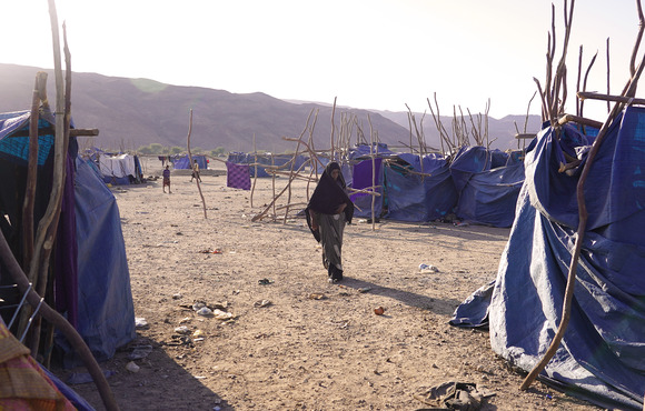 A displacement camp in Ethiopia’s northeastern Afar region, where local militias have been fighting against Tigrayan rebel forces.